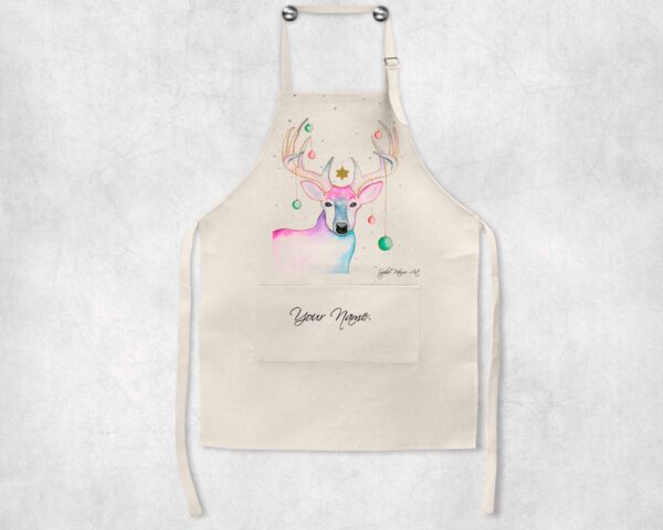 Personalised-Christmas-Deer-Apron