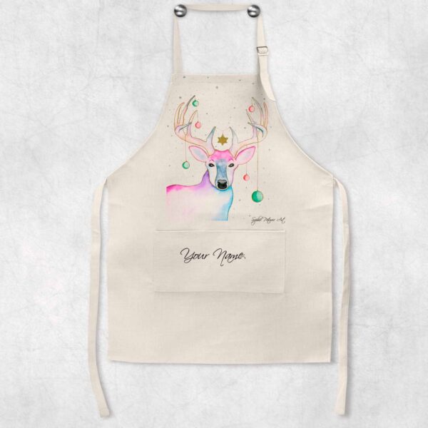 Personalised-Christmas-Deer-Apron