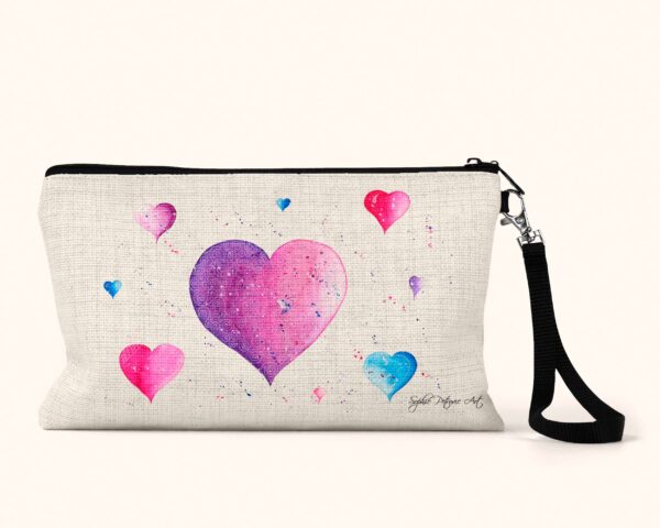 Hearts Cosmetic Bag