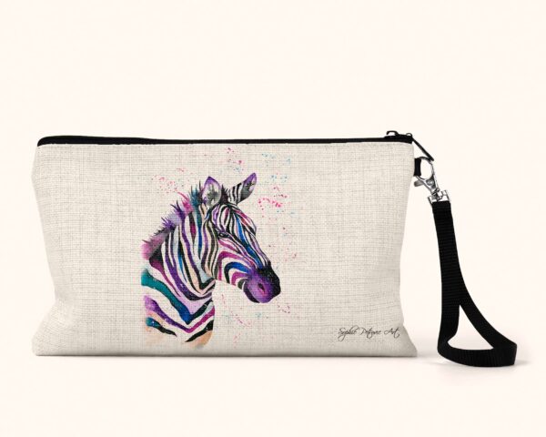 Zoe The Zebra Cosmetic Bag