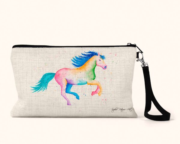 Rainbow Horse Cosmetic Bag