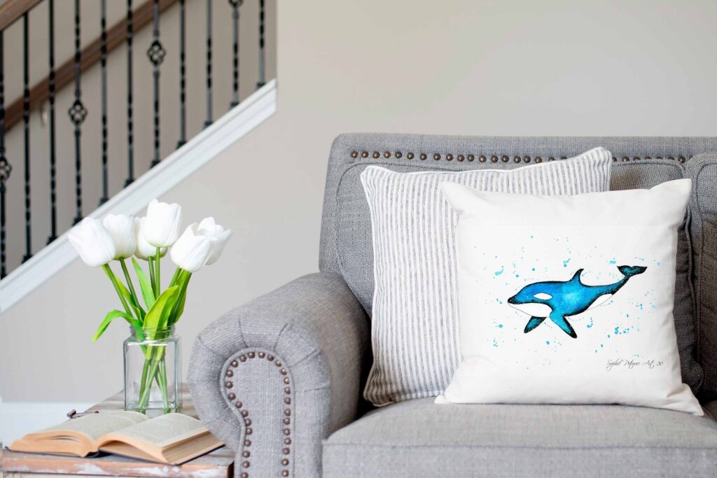 Olive The Orca Cushion Cover