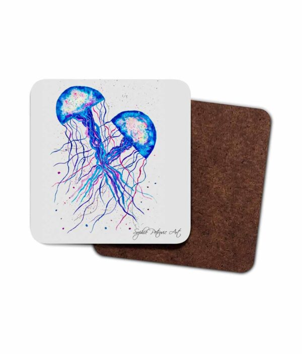 Jellyfish Love Hardboard Coaster