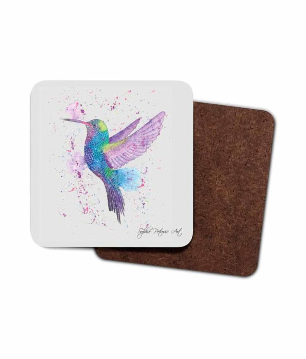 Hattie The Hummingbird Hardboard Coaster