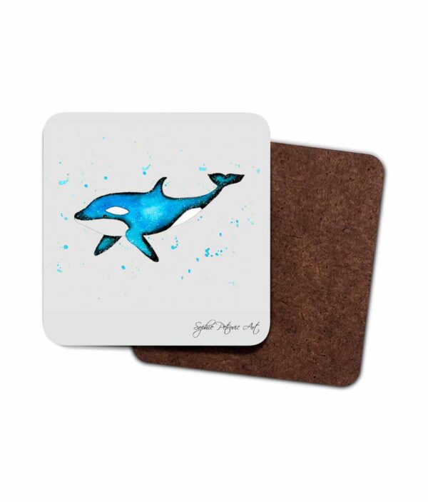 Olive The Orca Hardboard Coaster