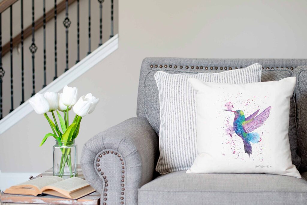 Hattie The Hummingbird Cushion Cover