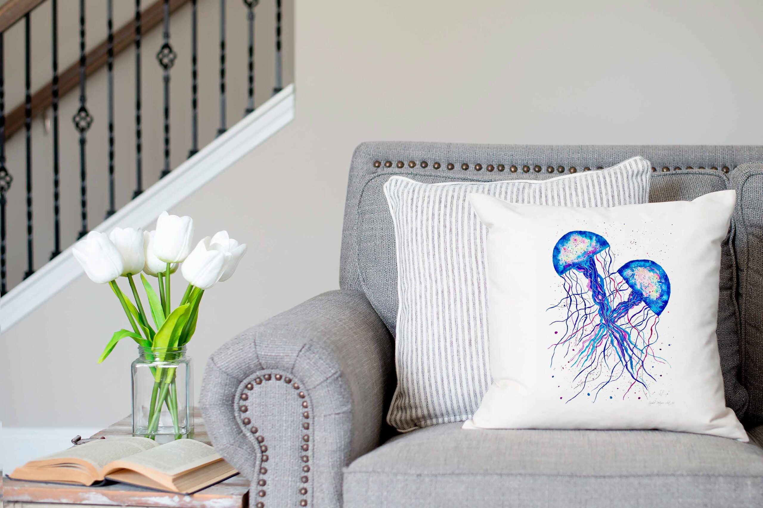 Jellyfish Love Cushion Cover