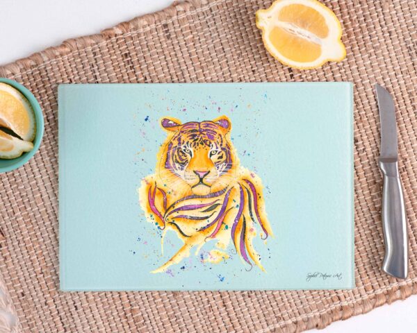 Terence The Tiger Glass Chopping Board