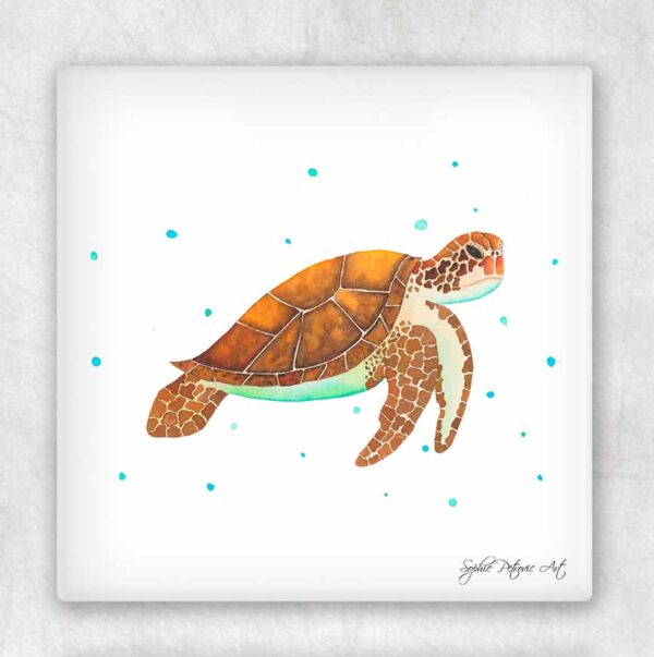 Tom The Turtle Glass Coasters - Image 2