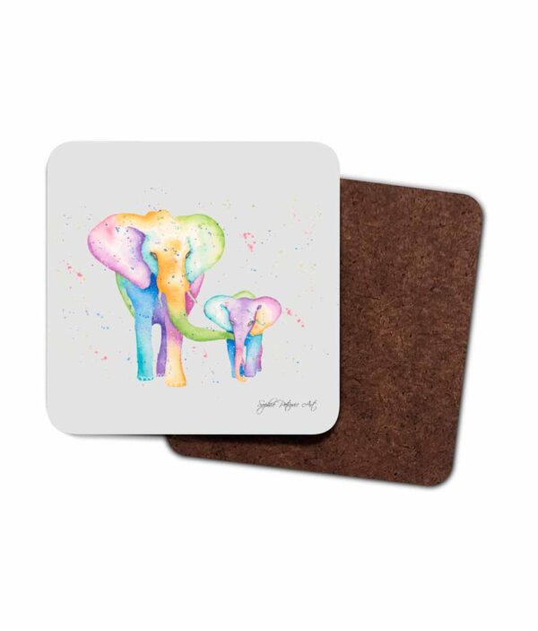 The Elephants Hardboard Coaster
