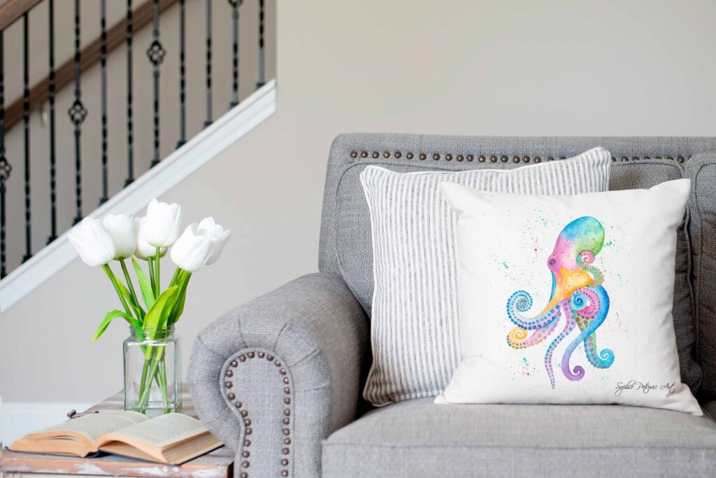 Opal The Octopus Cushion Cover