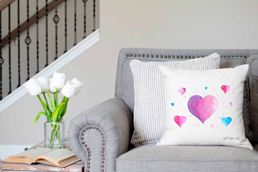 Hearts Cushion Cover