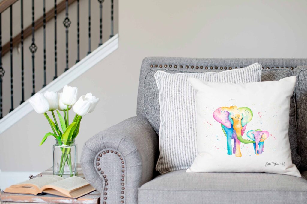 The Elephants Cushion Cover