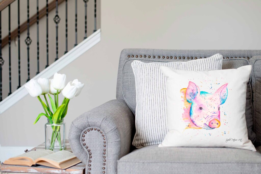 Rosie The Pig Cushion Cover