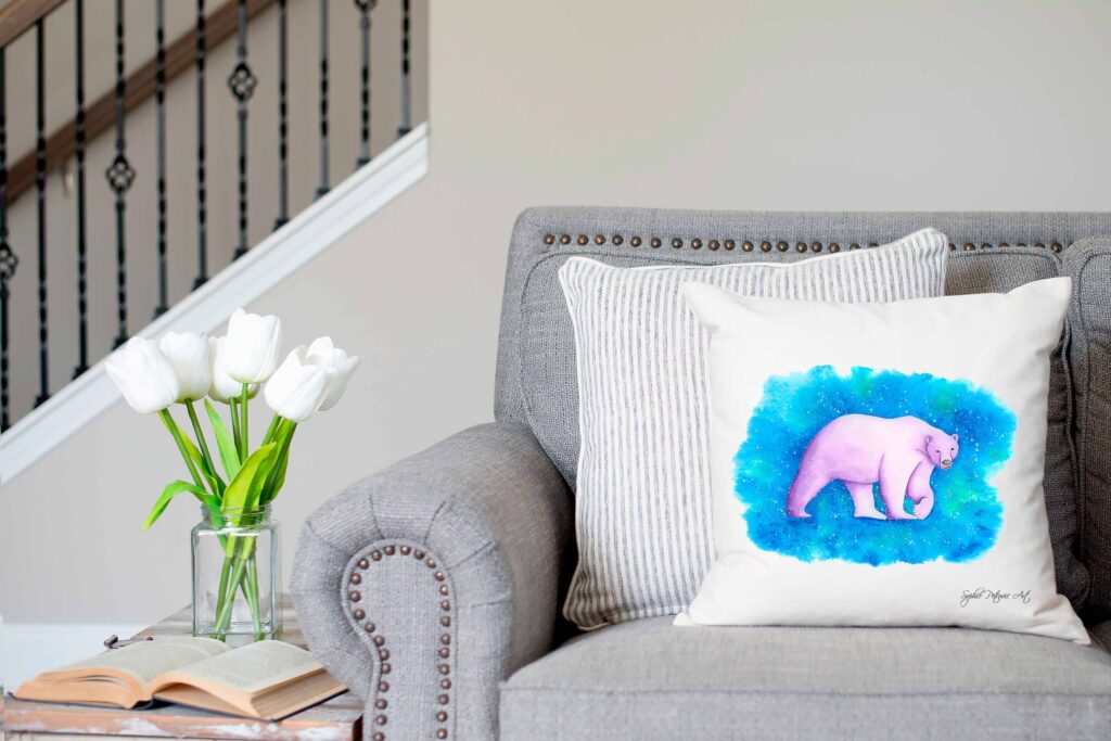 Polar Bear Cushion Cover