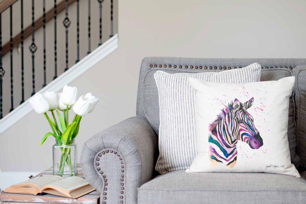 Zoe The Zebra Cushion Cover