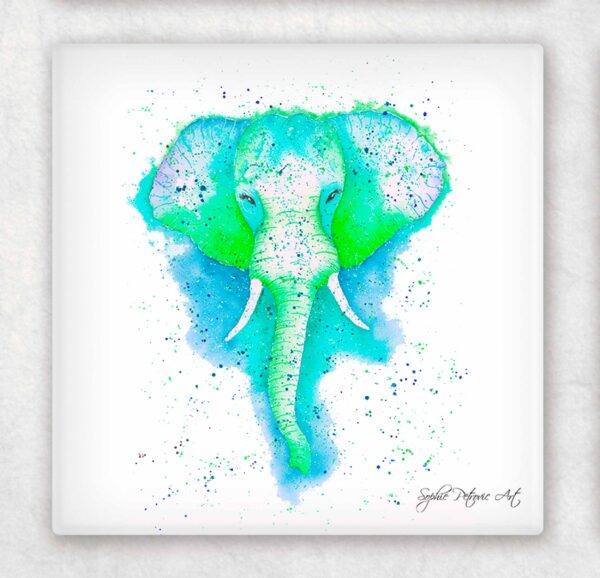 Geen Elephant Glass Coasters - Image 2