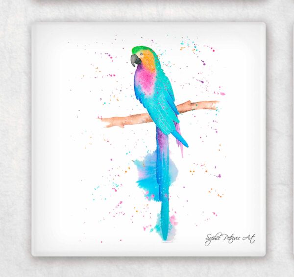 Pippa The Parrot Glass Coasters - Image 2