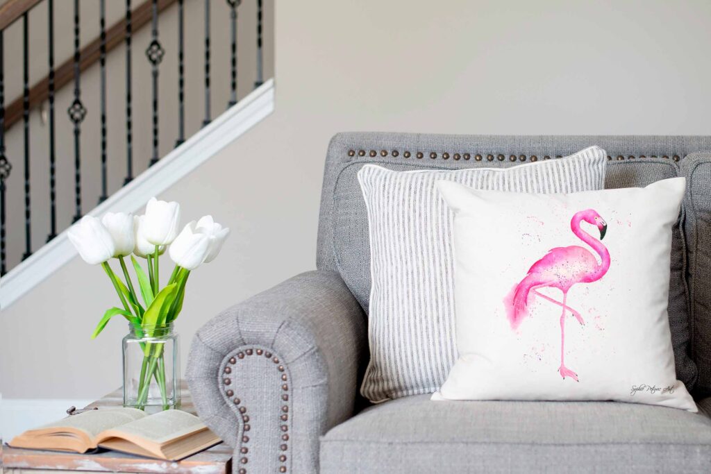 Pink Flamingo Cushion Cover