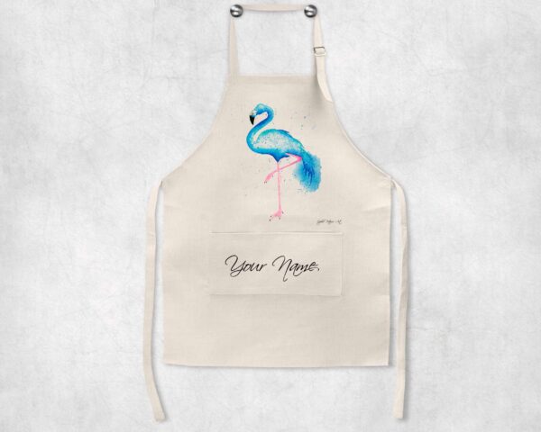 Personalised-Blue-Flamingo-Apron