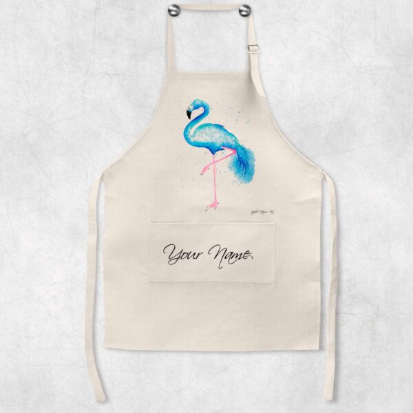 Personalised-Blue-Flamingo-Apron