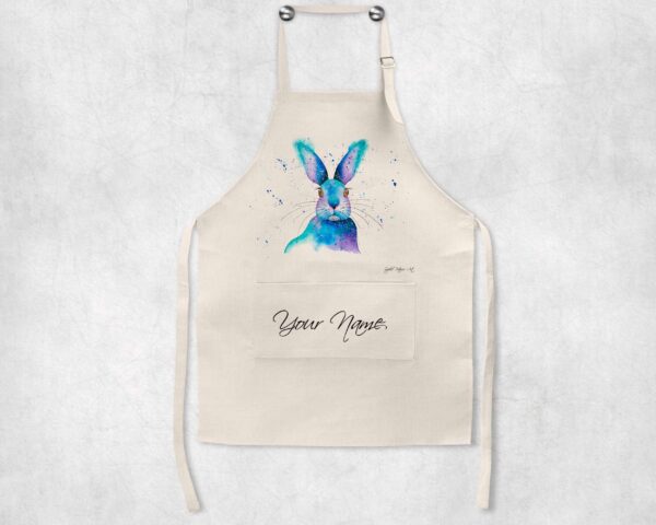 Personalised-Blue-Rabbit-Apron