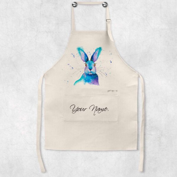 Personalised-Blue-Rabbit-Apron