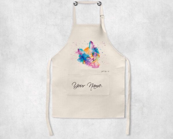 Personalised-Colourful-Cat-Apron