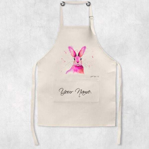 Personalised-Pink-Rabbit-Apron