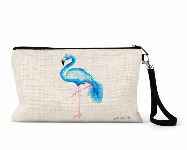 Blue Flamingo Cosmetic Bag