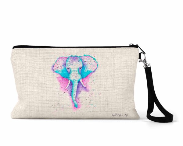 Vibrant Elephant Cosmetic Bag