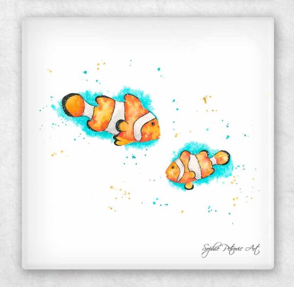 Clownfish Glass Coasters - Image 2