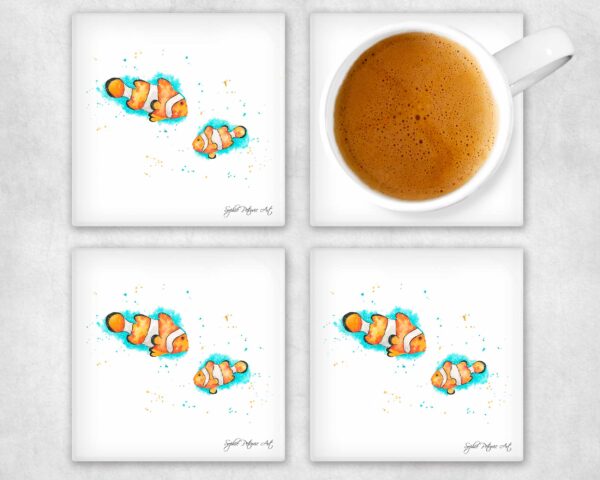 Clownfish Glass Coasters