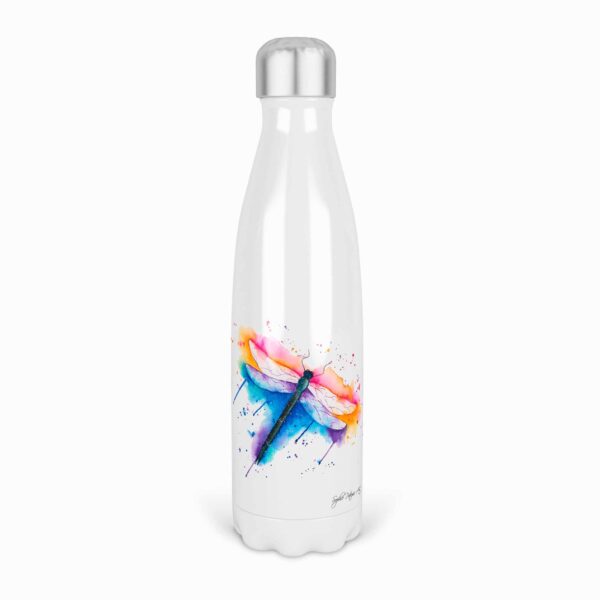 watercolour-dragonfly-printed-onto-a-steel-water-bottle