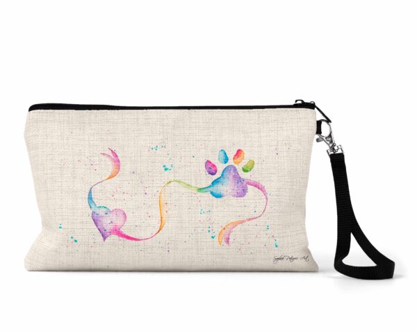Heart And Paw Cosmetic Bag