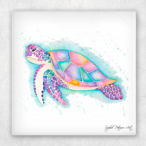 Tellula The Turtle Glass Coasters - Image 2