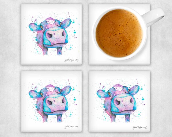 Cow Glass Coasters