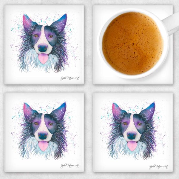 Personalised-Pepper-The-Border-Collie-Glass-coasters