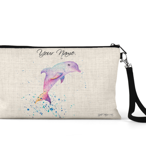 personalised-dolphin-cosmetic-bag