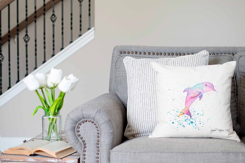 Dolphin Cushion Cover