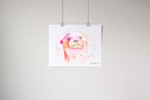 Amber The Otter Art Print