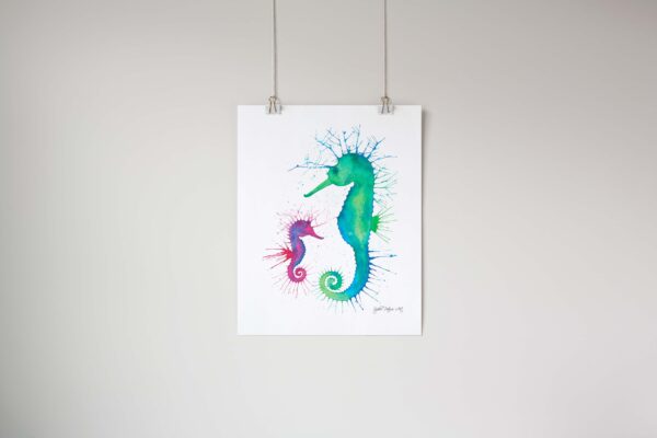 Colourful-Seahorses-Art-Print