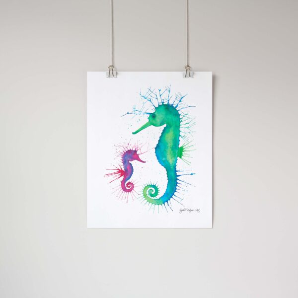 Colourful-Seahorses-Art-Print