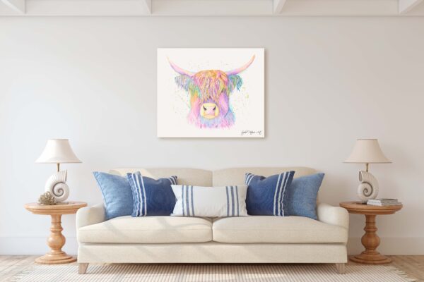 Highland Cow Canvas Print, Hank