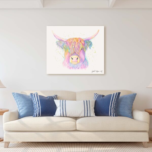 Highland Cow Canvas Print, Hank