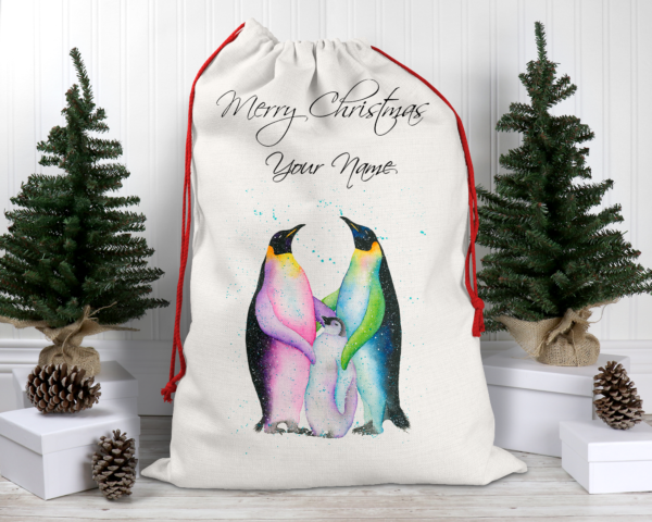 personalised-penguin-family-santa-sack