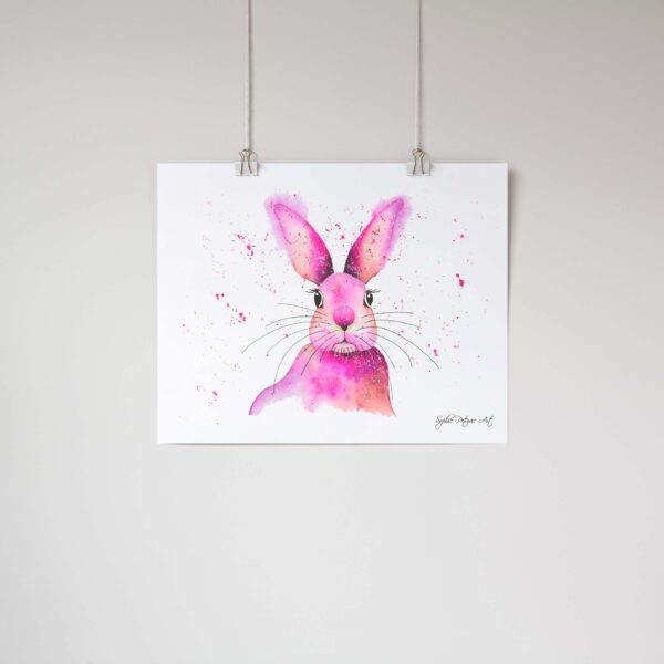 Pink-Rabbit-Art-Print