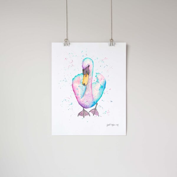 Sally-The-Swan-Art-Print