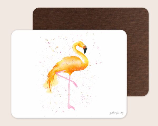 Orange Flamingo Placemat