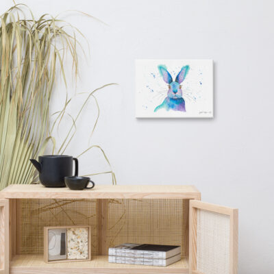 Blue Rabbit Canvas